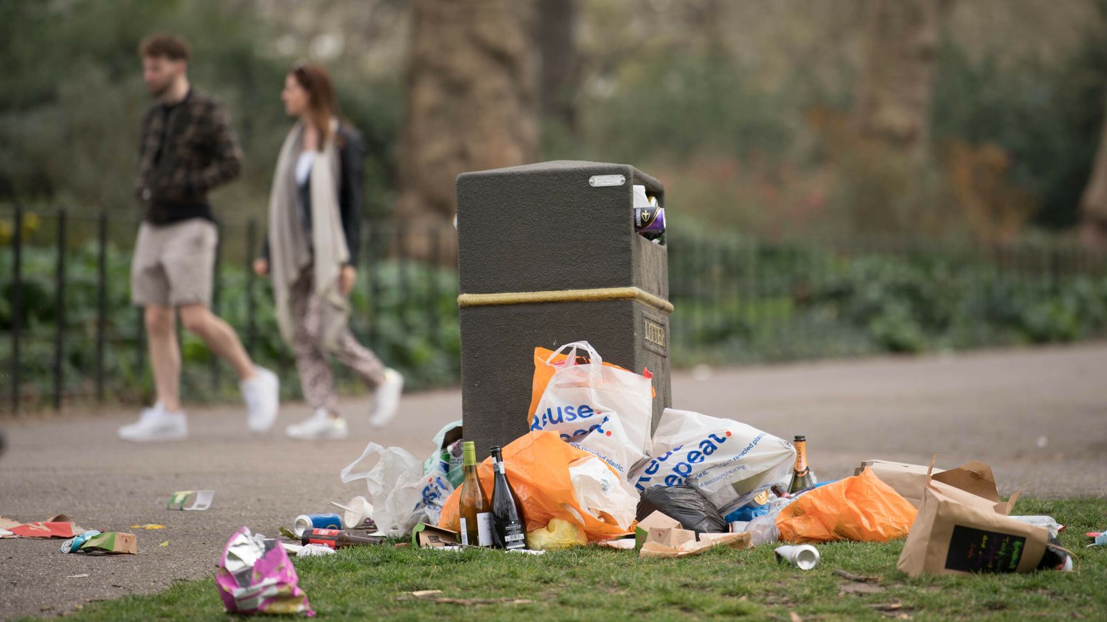 COVID19 Parks forced to close as sunseekers brawl and leave behind piles of rubbish in