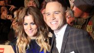 Caroline Flack and Olly Murs at the Pride of Britain Awards in London in 2012. Pic: AP

