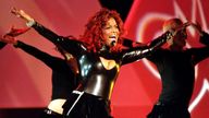 Janet Jackson performing in 1998