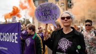 Northern Irish women marching for the choice to have abortions in 2019 - that was granted in 2020 but services have not been set up yet