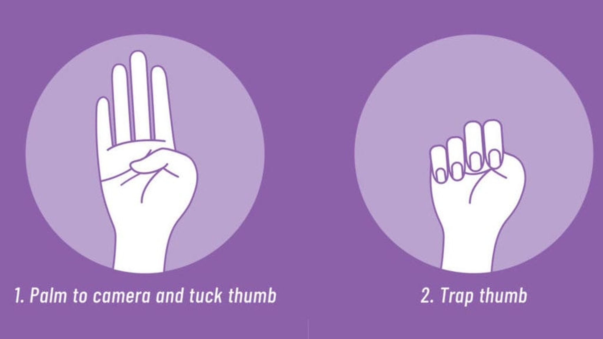 The simple hand signal that lets people know youre in danger