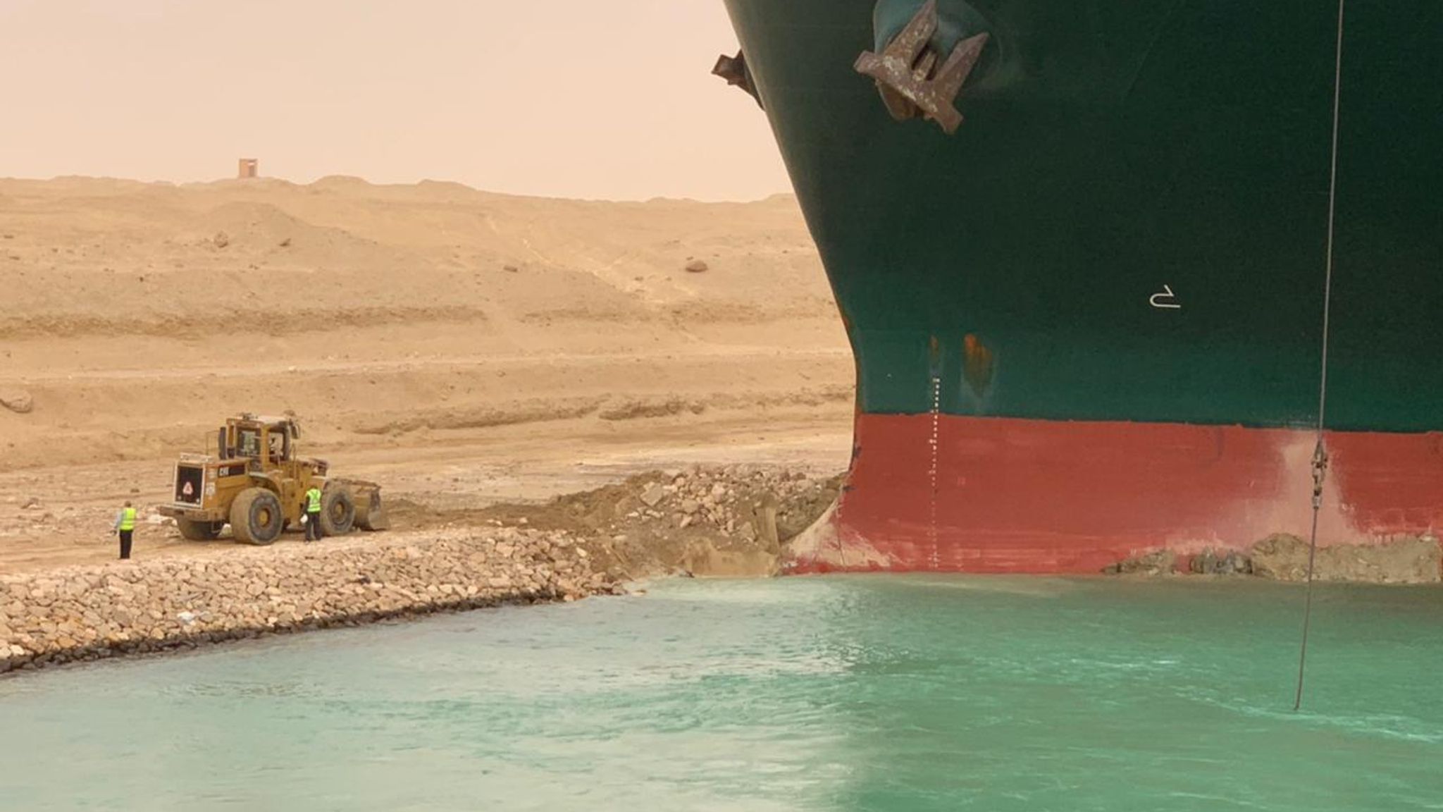 Suez Canal Authorities 'working to refloat' Ever Given, grounded