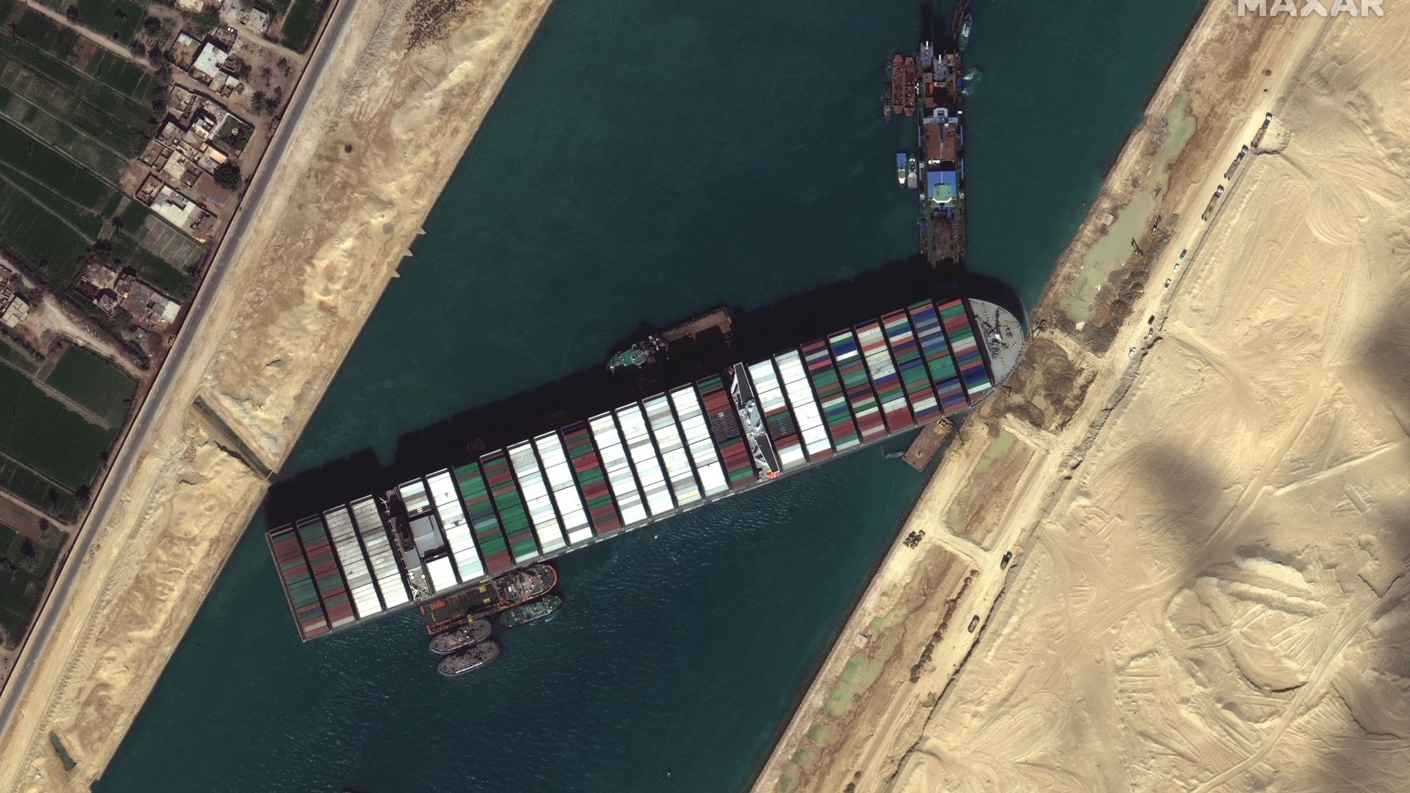 Suez Canal Ship Had Another Accident in 2019, Colliding With a Ferry - WSJ