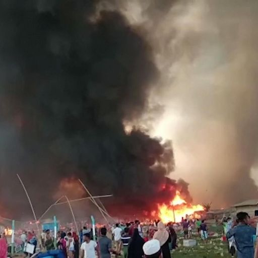 At least 15 people killed after fire in Rohingya refugee camp in Bangladesh