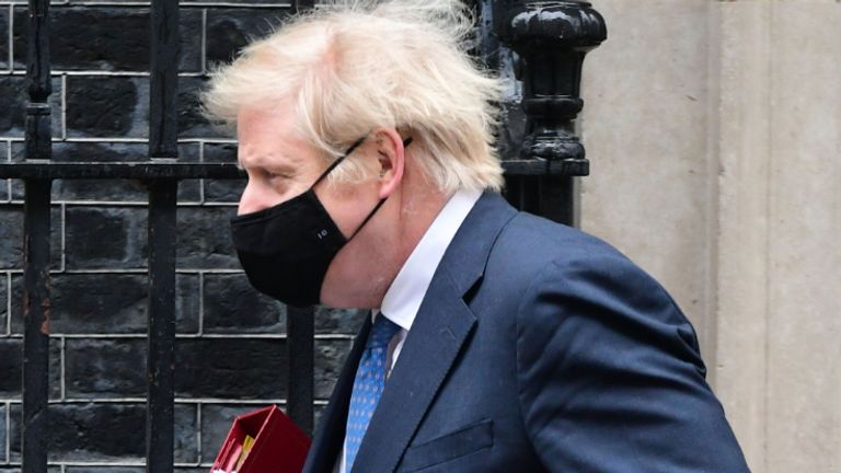 Prime Minister Boris Johnson leaves 10 Downing Street to attend Prime Minister&#39;s Questions at the Houses of Parliament, London. Picture date: Wednesday March 10, 2020.