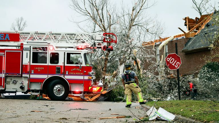 At least 35,000 have been left without power. Pic: Associated Press