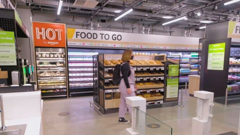 New Amazon Fresh in Ealing, the company&#39;s first physical store outside the US. Pic: Amazon UK