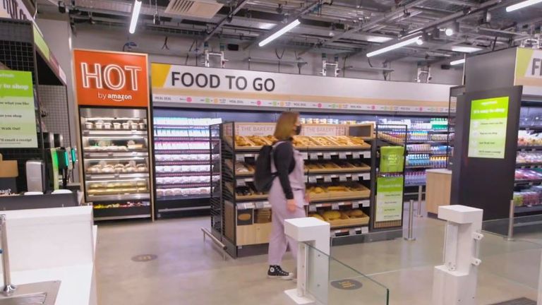 New Amazon Fresh in Ealing, the company's first physical store outside the US. Pic: Amazon UK