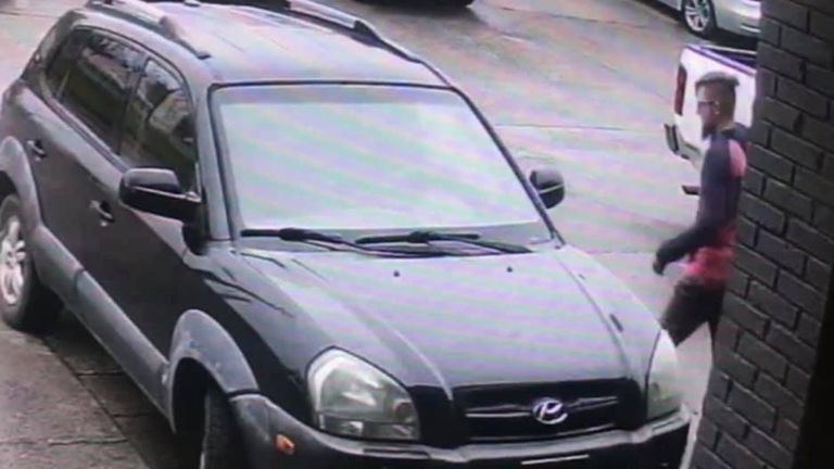 The suspect&#39;s vehicle was captured on surveillance cameras at all three shootings Pic: Cherokee Sheriff&#39;s Office