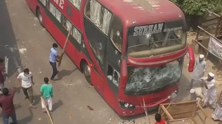 Protests get violent in Bangladesh