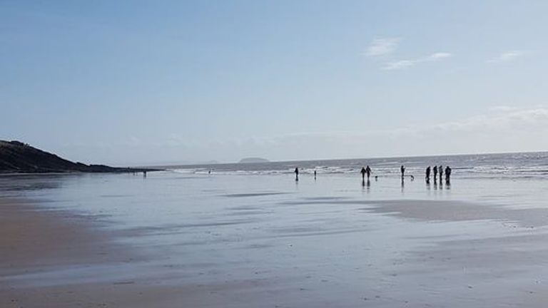 Jonathan Williams d'Ebbw Vale s'est rendu samedi sur une île ensoleillée de Barry.  Pic: Jonathan Williams