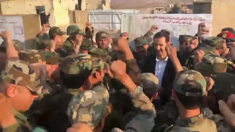 President Assad among troops