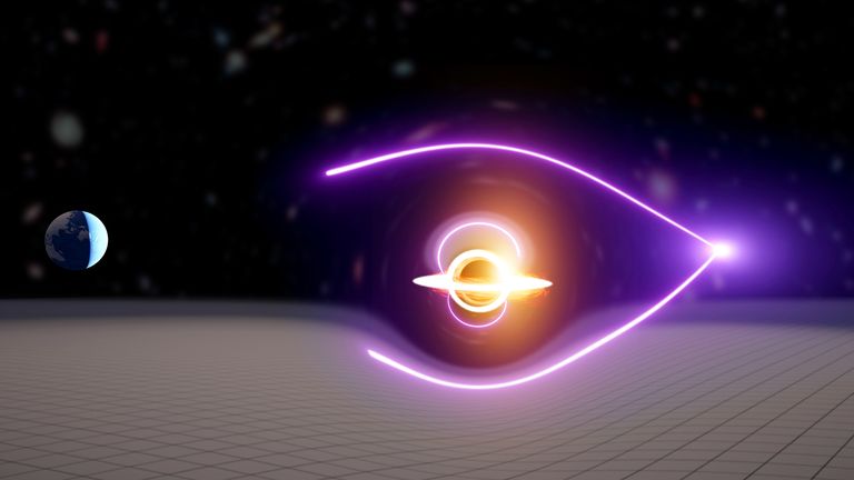 The new black hole was found through the detection of a gravitationally-lensed gamma-ray burst