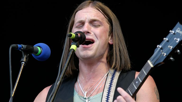 Caleb Followill of Kings Of Leon performs at the Bonnaroo Music Festival in Tennessee in 2007. Pic: AP