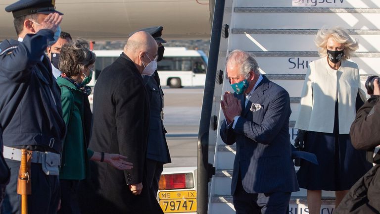 The heir to the throne has taken to using the namaste greeting instead of shaking hands