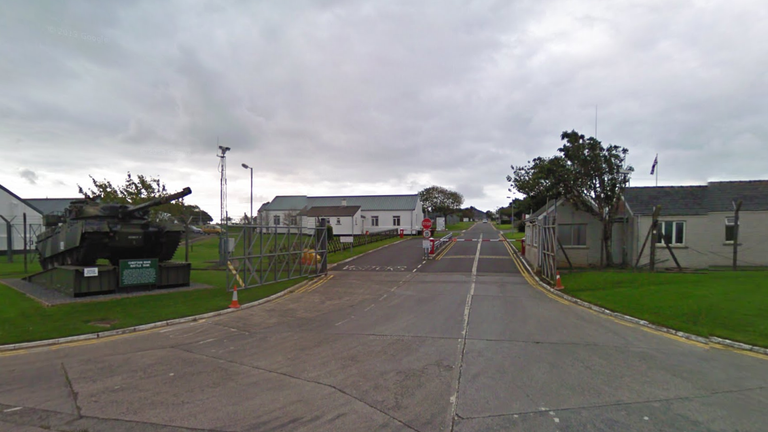 Zone d'entraînement de Castlemartin dans le Pembrokeshire, au Pays de Galles.  Photo: Google Street View