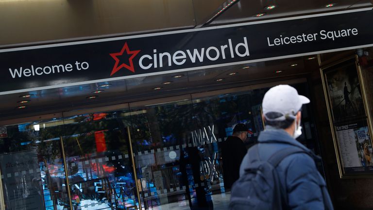 Cineworld blamed a lack of movie releases during the pandemic for its decision to shut screens last October. Pic: AP 