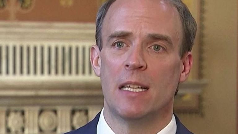 Dominic Raab says EU&#39;s stance on vaccine supply &#39;takes some explaining&#39;