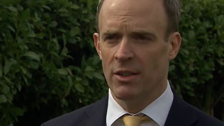 Dominic Raab responds to China &#39;sanctions&#39;