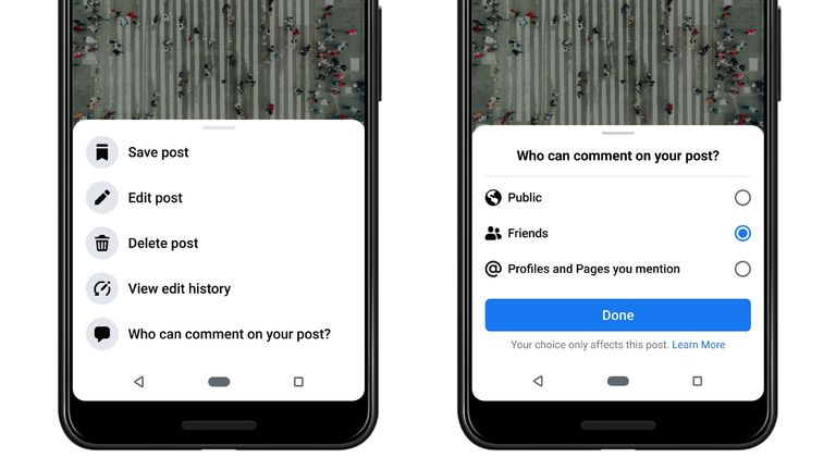 Facebook is also introducing new controls over who can comment on posts