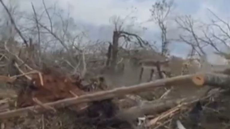 Area of Georgia is laid waste by tornado