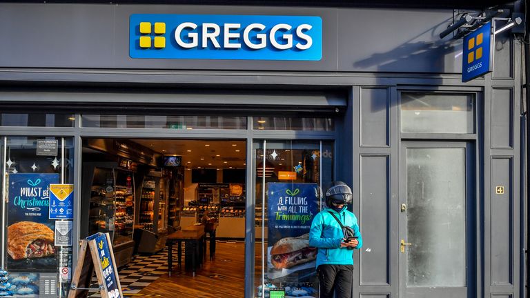 Greggs in Cardiff city centre after tier 4 lockdown, after First Minister Mark Drakeford announced the country will immediately enter lockdown ahead of Christmas, following a rapid surge in cases of Covid-19 across Wales 20/12/2020
