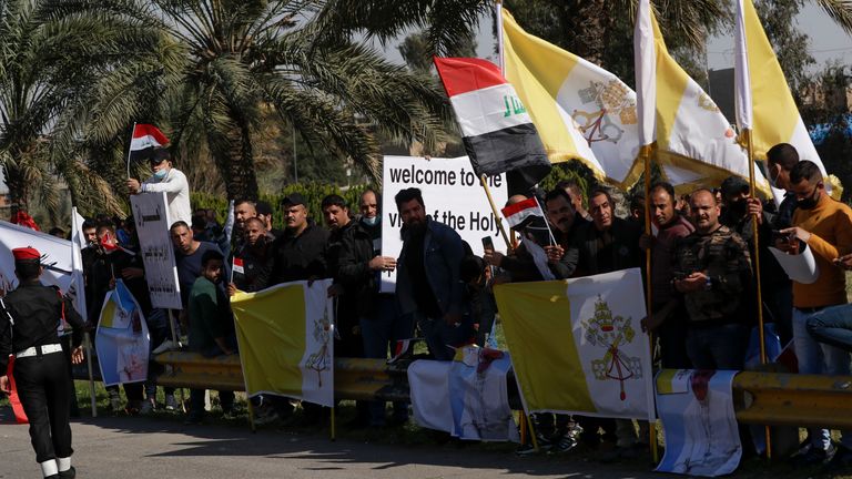 Iraqis have been keen to welcome the pontiff to Baghdad 