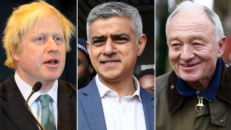 The three London mayors: Boris Johnson, Sadiq Khan and Ken Livingstone