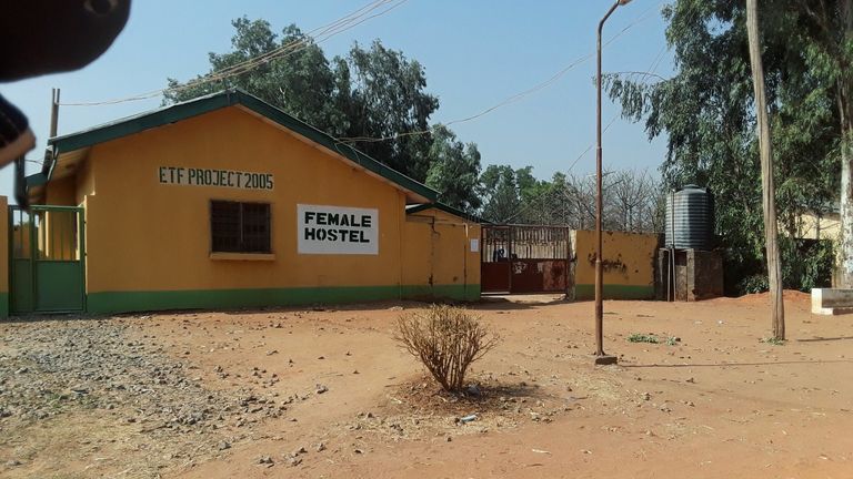 A view shows one of the hostels where gunmen abducted students