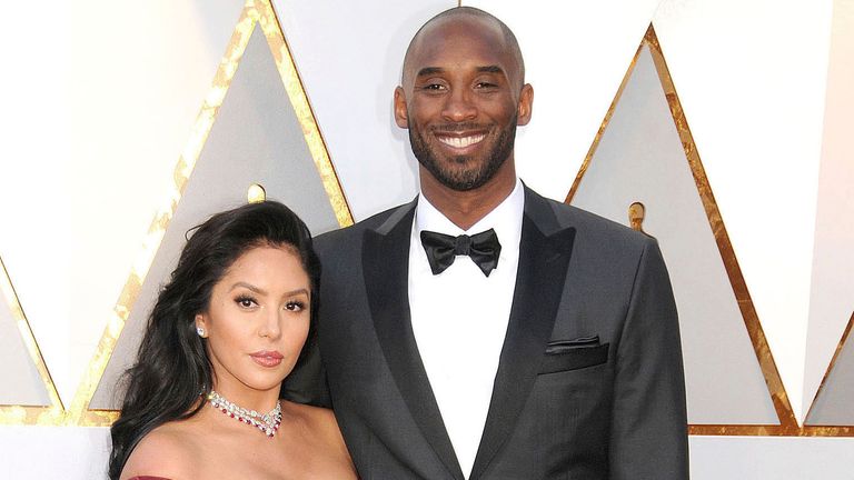 Kobe Bryant and his wife, Vanessa, pictured in 2018