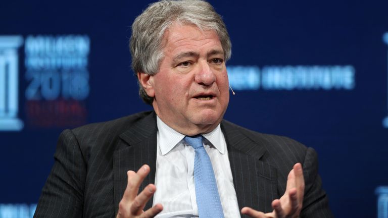 Leon Black, Chairman, CEO and Director, Apollo Global Management, LLC, speaks at the Milken Institute&#39;s 21st Global Conference in Beverly Hills, California, U.S. May 1, 2018