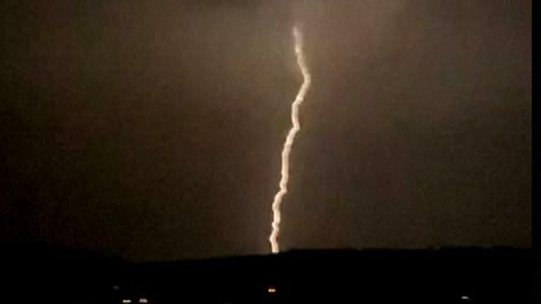 Lightning strikes Alabama