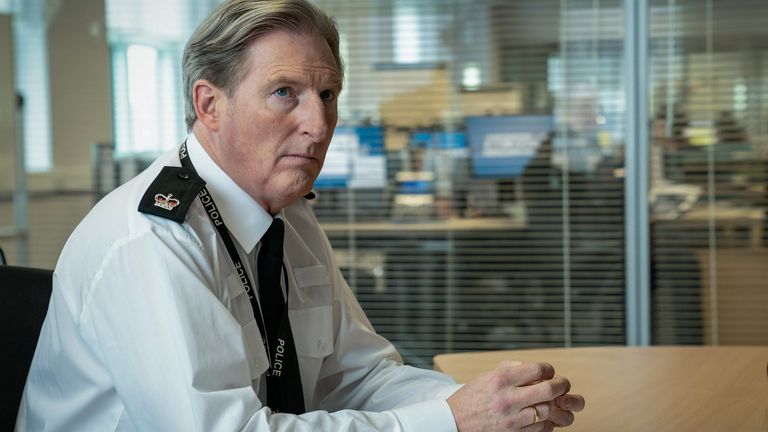 Adrian Dunbar as Superintendent Ted Hastings in Line Of Duty. Pic: BBC/World Productions/Steffan Hill