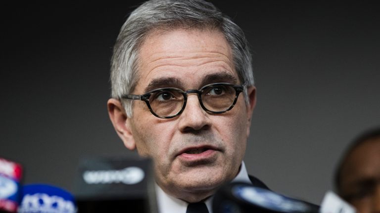 Pennsylvania District Attorney Larry Krasner, pictured, has been called on to investigate law enforcement over the death of Mr Longenecker. Pic: AP