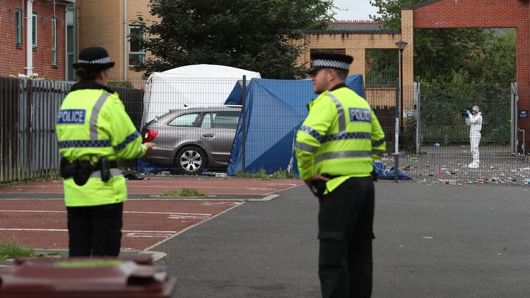 Two men died after a shooting in Moss Side in Manchester in June