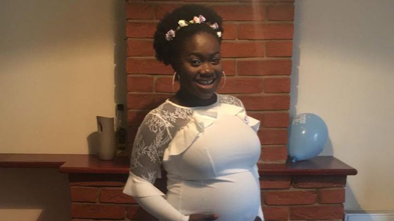 Mary Agyapong lorsqu'elle était enceinte de son premier enfant