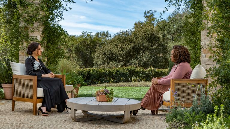 Meghan, Duchess of Sussex gives an interview to Oprah Winfrey