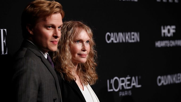 Mia Farrow and her son Ronan Farrow at the ELLE Women in Hollywood awards in Los Angeles in 2018