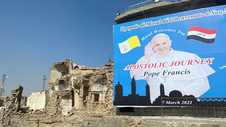 The Pope will finish his trip in Mosul