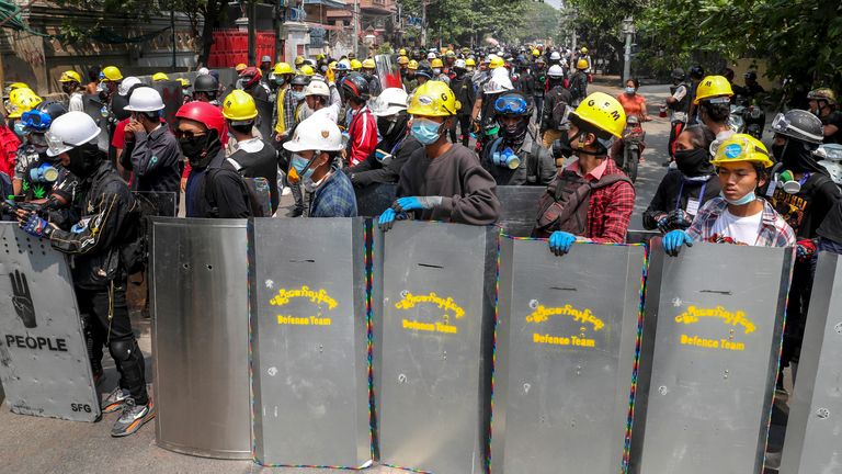 Around 1,000 protesters gathered in Mandalay on Tuesday