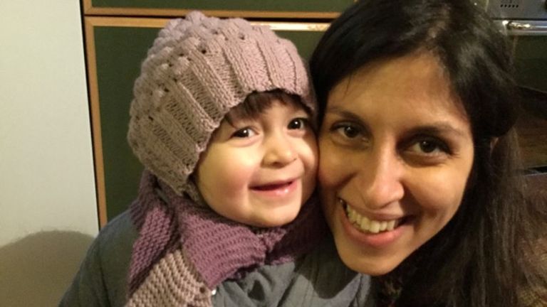 Nazanin Zaghari-Ratcliffe and her daughter Gabriella, pictured in 2016