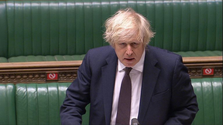 Prime Minister at Boris Johnson at PMQs