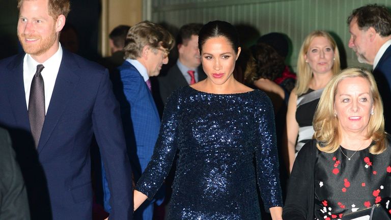 Prince Harry and Meghan, Duchess of Sussex attend the premiere of Cirque du Soleil's 'Totem' at the Royal Albert Hall in London in January 2019