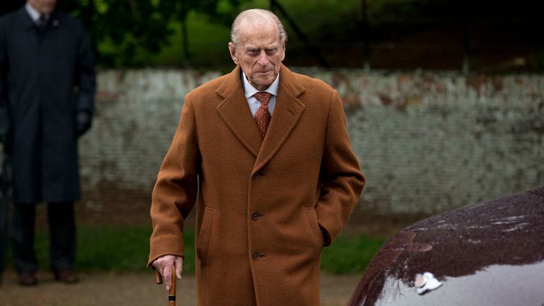 FILE - In this file photo dated Friday, Dec. 25, 2015, Britain&#39;s Prince Philip leaves after attending the British royal family&#39;s traditional Christmas Day church service at St. Mary Magdalene Church in Sandringham, England, Friday, Dec. 25, 2015. Buckingham Palace officials said in a statement Monday May 30, 2016, that the 94-year old Prince Philip has "reluctantly" decided to follow doctor&#39;s advice and not to attend upcoming centenary commemorations marking the Battle of Jutland in northeastern