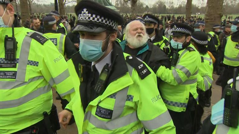 Anti-lockdown protest in London