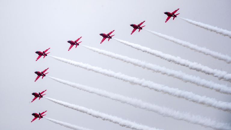 The Red Arrows would normally be spending this time refining their routines for the upcoming display season