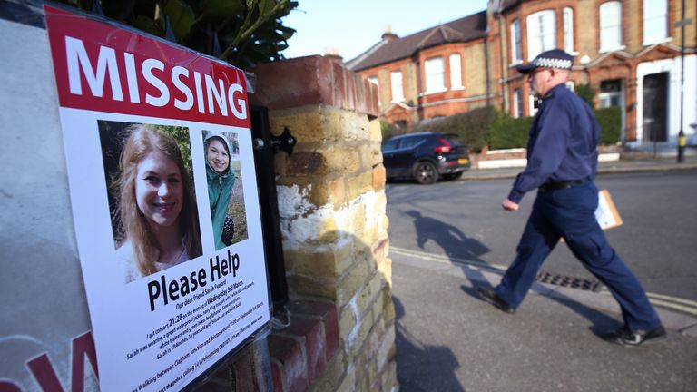 Police officers have been conducting a house-to-house search in Kingswood Road, Brixton