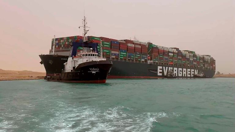 Pic: Suez Canal Authority/AP