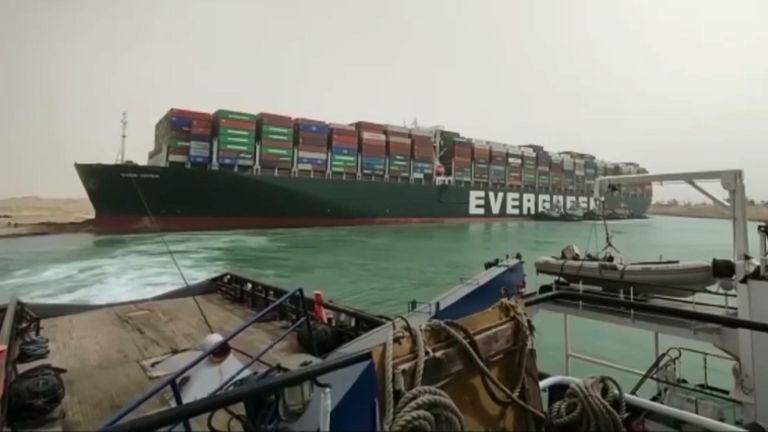 suez canal shipping container