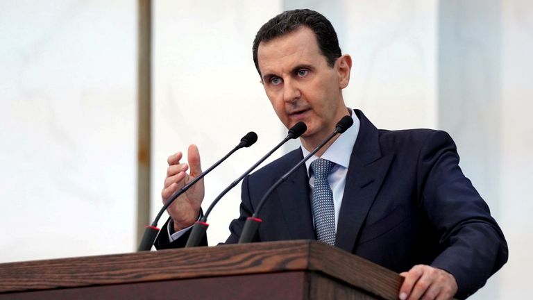 Syria's President Bashar al-Assad has tested positive for COVID-19. Pic: Reuters
